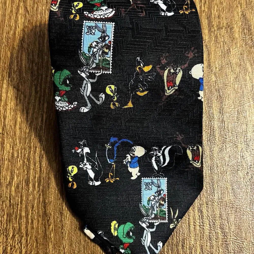Vintage Looney Tunes‎ Lot of 2 Neck Ties 1997 USPS Stamp Collection 90's